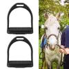 tooloflife 1 Pair Horse Riding Stirrups with Non-Slip Rubber Pad (Small) view 1