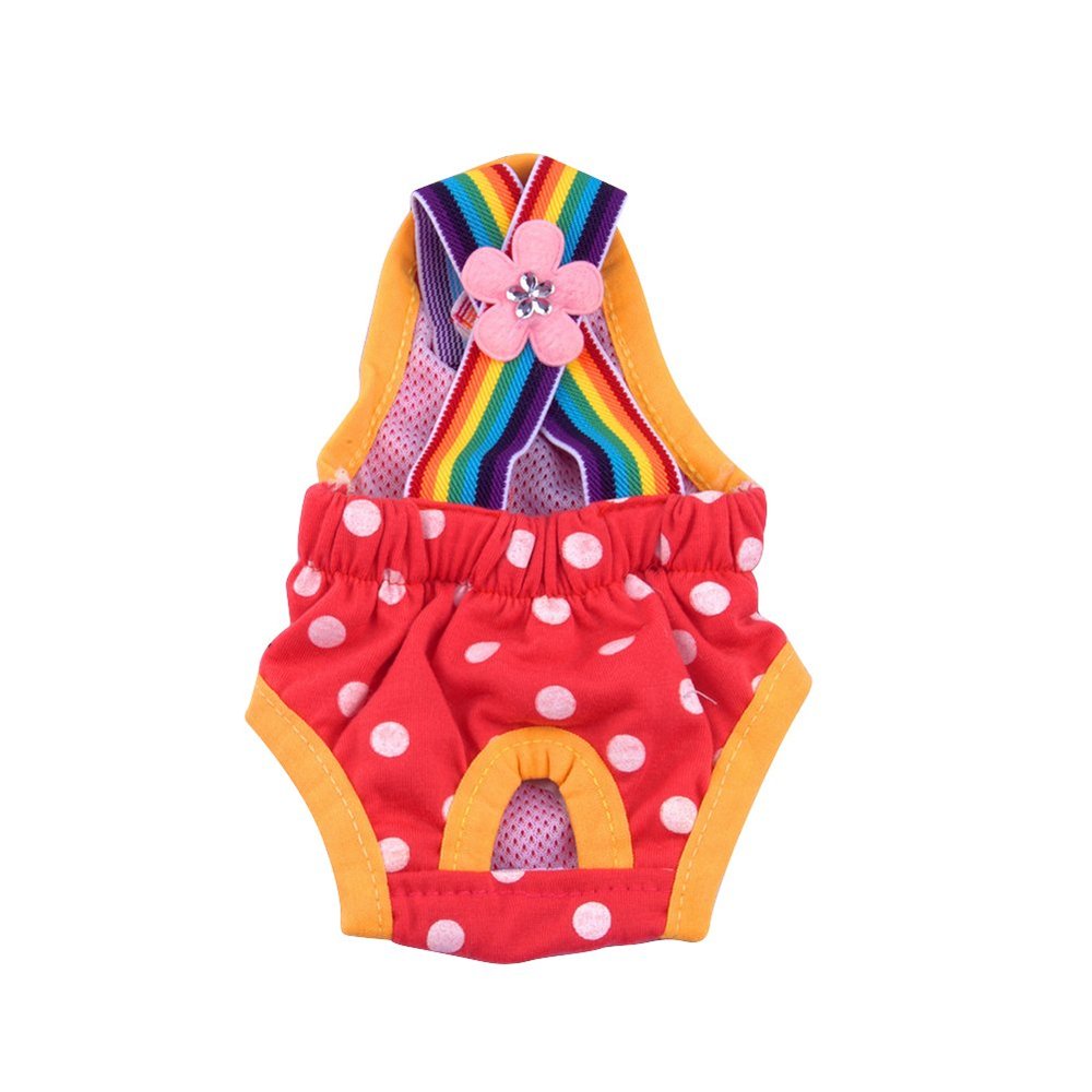 TOYHEART Reusable Female Dog Diapers, Polka Dot Striped
