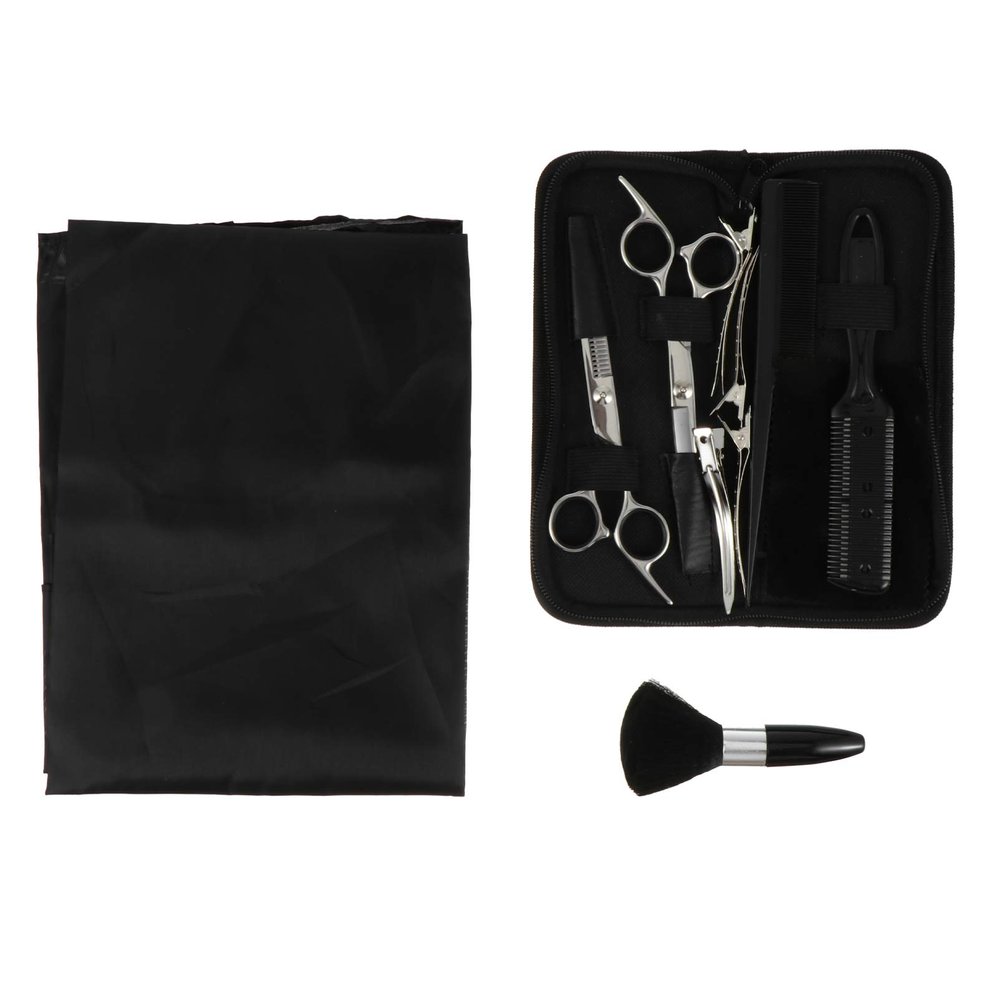 Hair Cutting Scissors Set, Stainless Steel, PU and Plastic, for Beginners