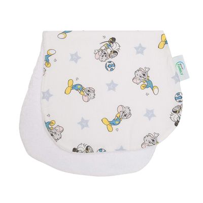 pic Bear Honey Burp Cloth, Large, 41 x 20 cm, Terry Cloth, White Stars