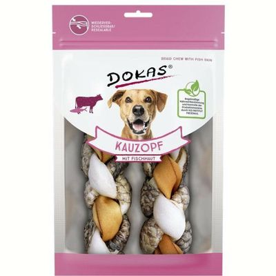 Dokas Dog Chew Braid with Fish Skin, 120 g