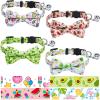 4-Piece Summer Cat Collar Set, Adjustable Breakaway Collars with Bows, Size S, 4 Styles view 1