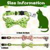 4-Piece Summer Cat Collar Set, Adjustable Breakaway Collars with Bows, Size S, 4 Styles view 2