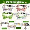 4-Piece Summer Cat Collar Set, Adjustable Breakaway Collars with Bows, Size S, 4 Styles view 3