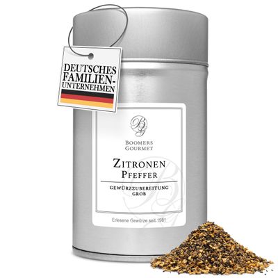 Boomers Spices - Coarsely Ground Lemon Pepper 100 g, Lemon Pepper Seasoning