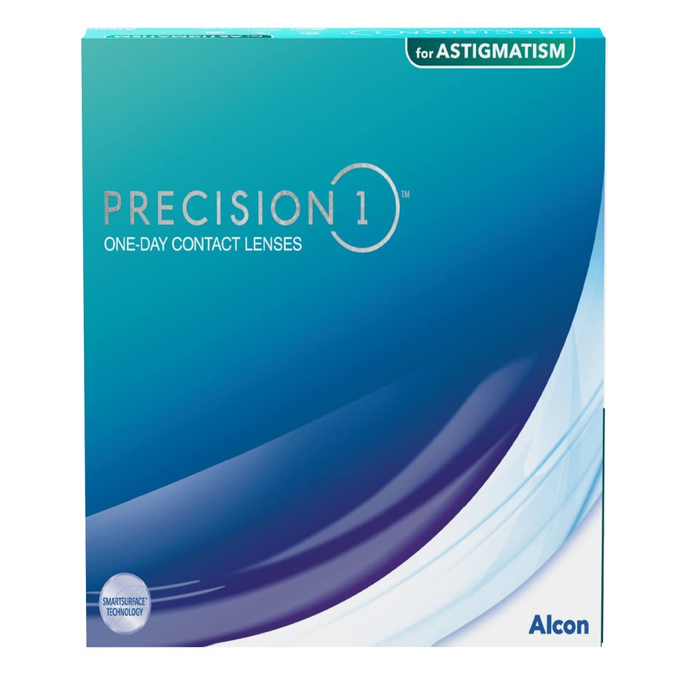 PRECISION1 Toric Soft Daily Contact Lenses | 90 Count | BC 8.5 mm | DIA 14.5 mm | CYL 0.75 | Axis 110 | -2.25 Diopters