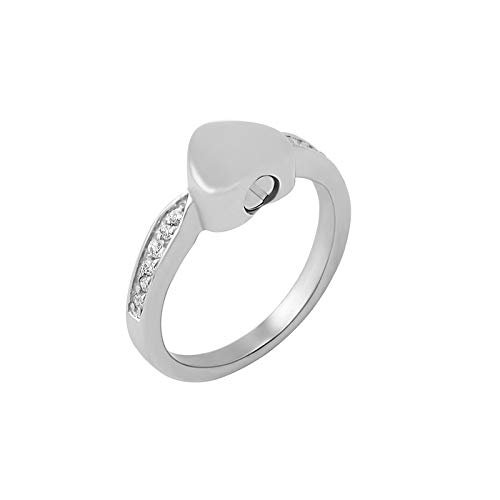 TIANZXS Crystal Memorial Ash Keepsake Ring for Pet or Human Ashes
