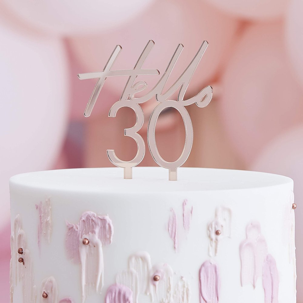 Hello Thirty Cake Topper