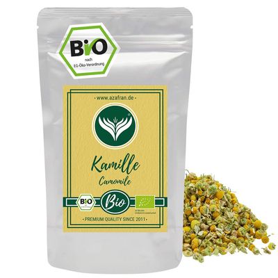 Azafran Organic Chamomile – Loose Dried Chamomile Flowers for Tea, 250 g