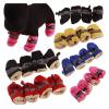 4-Piece Waterproof Winter Dog Shoes, Non-Slip Rain and Snow Boots, Thickened Pink, Size 3 view 2