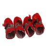 4-Piece Waterproof Winter Dog Shoes, Non-Slip Rain and Snow Boots, Thickened Pink, Size 3 view 4