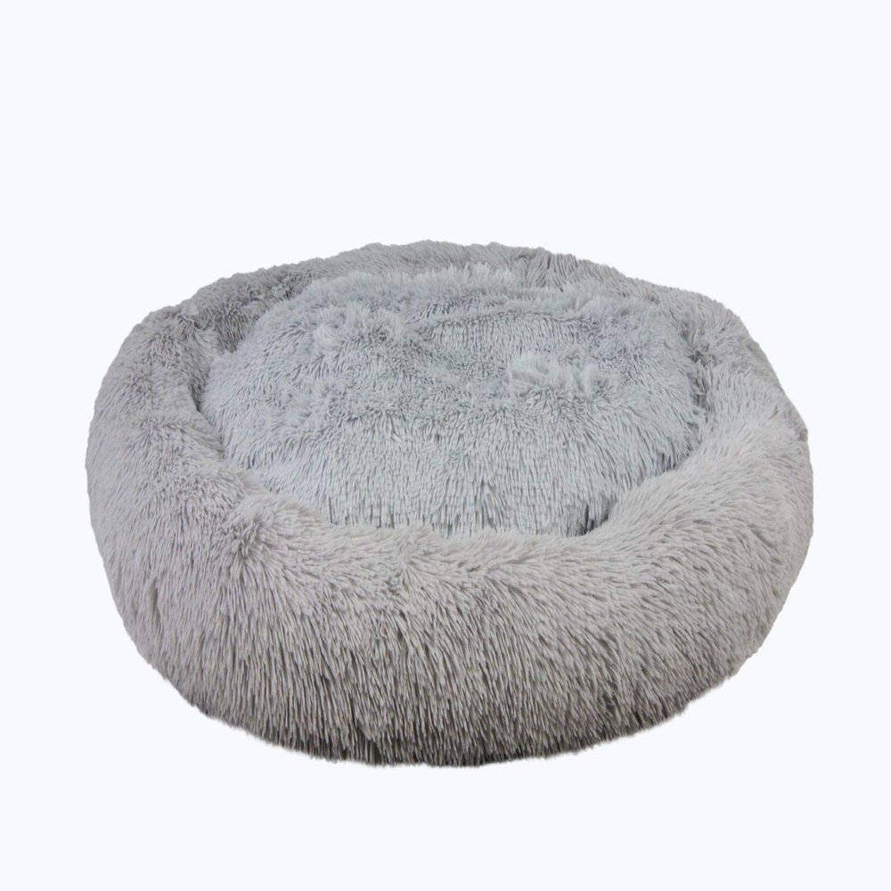 Lycce Amy Cuddle Bed for Dogs and Cats, Gray, Size 3