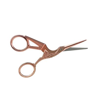 Straight Nail Scissors | Precise Cutting for Eyebrows, Cuticles & Eyelash Bands | Rose Gold