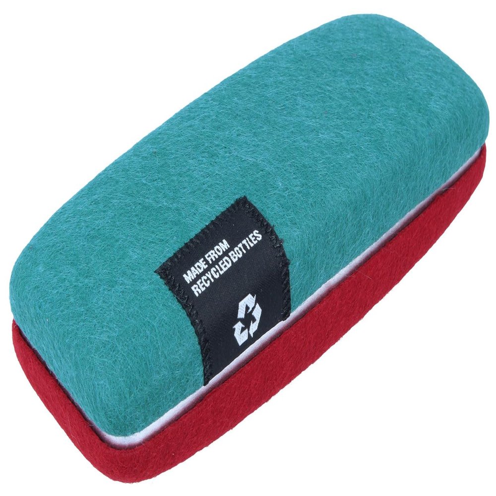 Paule & Knopf RIGA Sustainable Hard-Shell Eyeglasses Case, Wine Red-Teal