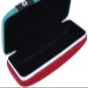 Paule & Knopf RIGA Sustainable Hard-Shell Eyeglasses Case, Wine Red-Teal view 2