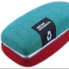 Paule & Knopf RIGA Sustainable Hard-Shell Eyeglasses Case, Wine Red-Teal view 3