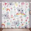 Tbrand Cute Koala Kids Curtains, Cartoon Animal Rainbow Window Curtains, 245 x 140 cm view 1