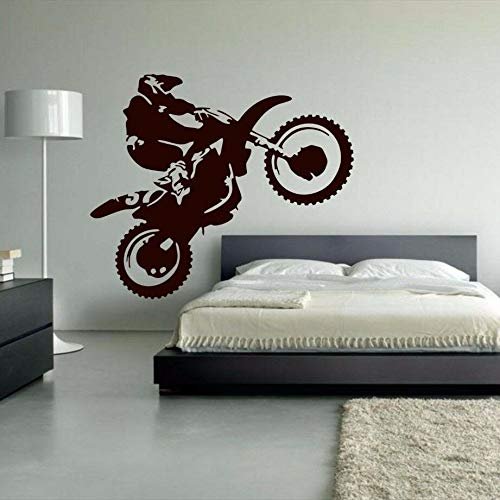 Motocross Motorcycle Rider Removable Wall Sticker, 67 x 57 cm