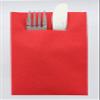 Airlaid Solid-Color Cutlery Napkins | Cutlery Pocket | 40 x 40 cm | 1/8 Fold | Premium Disposable Napkin | Highly Absorbent | Basic | 75 pcs (Red) view 1