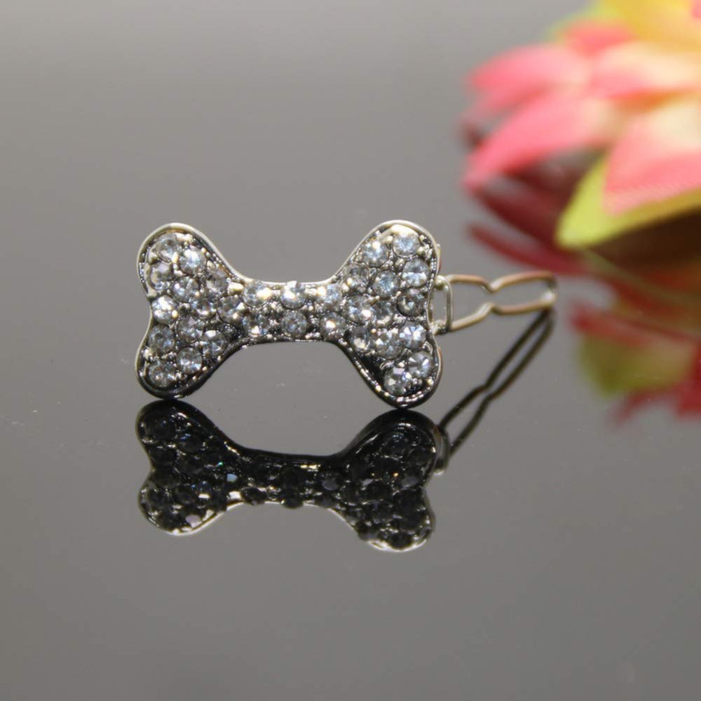 Pet Hair Clips with Rhinestones