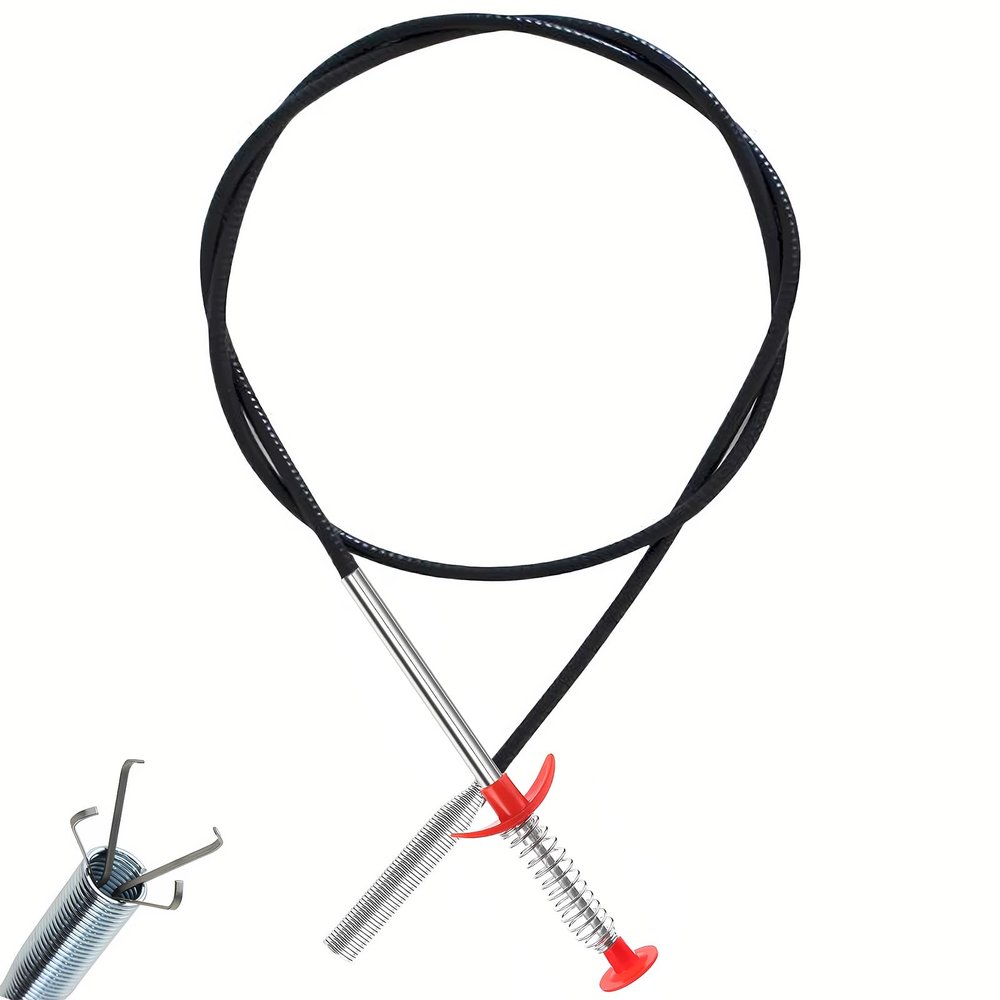 Drain Snake and Clog Remover, 63-Inch Drain Cleaning Tool