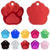 Ibera gifts Paw-Shaped Engraved Pet ID Tag for Medium to Large Dogs and Cats, Red view 1