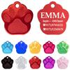 Ibera gifts Paw-Shaped Engraved Pet ID Tag for Medium to Large Dogs and Cats, Red view 2