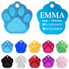 Ibera Gifts - Personalized Paw-Shaped Dog Tag for Medium to Large Dogs and Cats (Light Blue) view 2