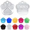 Ibera Gifts - Personalized Paw-Shaped Dog Tag for Small to Medium Dogs and Cats (Silver) view 1