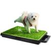 Hompet Indoor Dog Potty Training Tray with Grass Mat, 63 x 51 x 7 cm view 1
