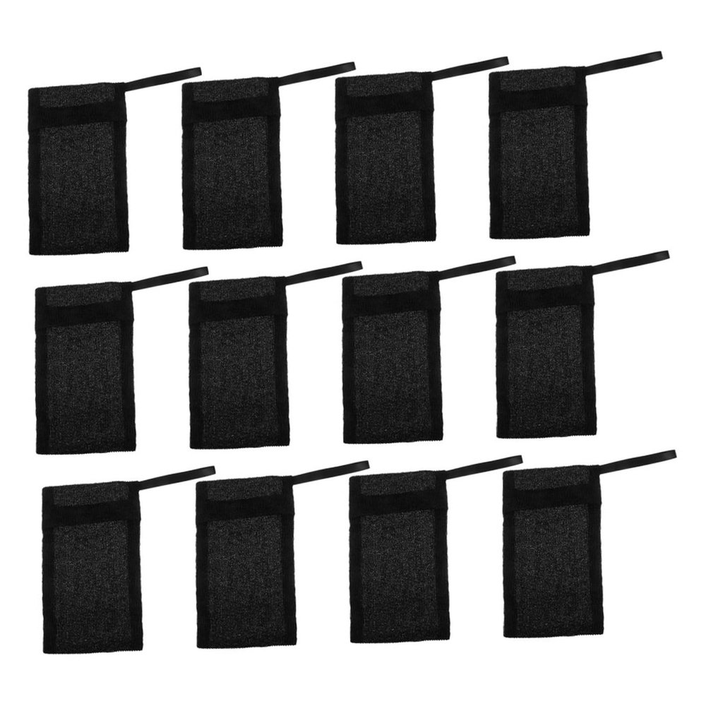 Minkissy Soap Saver Mesh Bags, Soft Soap Pouches, 15-Count, Black
