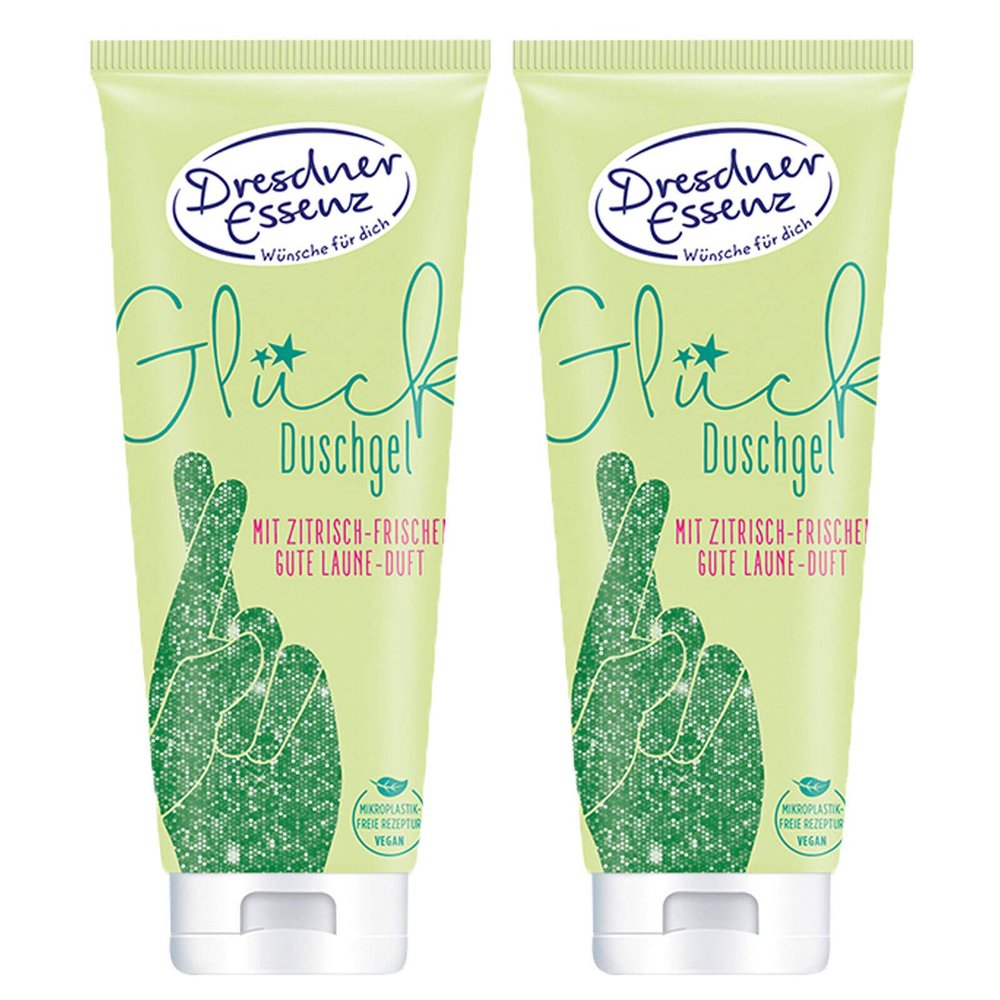 Dresdner Essenz Glück Vegan Shower Gel, 2 x 75 mL