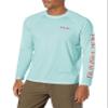 HUK Men's Pursuit Vented Long-Sleeve Shirt, Sun Protection, Dolphin Bright Ice Blue, Large view 1