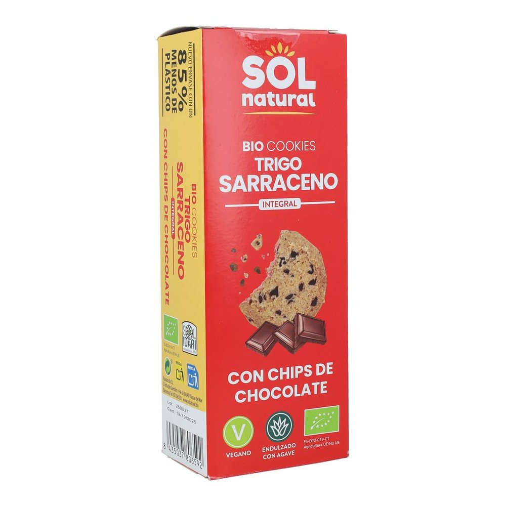 Organic Buckwheat and Chocolate Cookies, 170 g