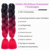 Jumbo Braids Extensions, Black and Red Synthetic Hair view 2