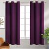 SWECOMZE Blackout Curtain with Grommets, Thermal Curtain, Purple, 132 x 160 cm view 2
