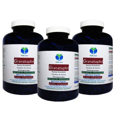 Pomegranate Antioxidant + Multivitamin & Multimineral Powder Capsules — 1,080 (3 × 360), No Additives