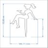 Girl Birthday Cake Topper, Number 11, Black view 2