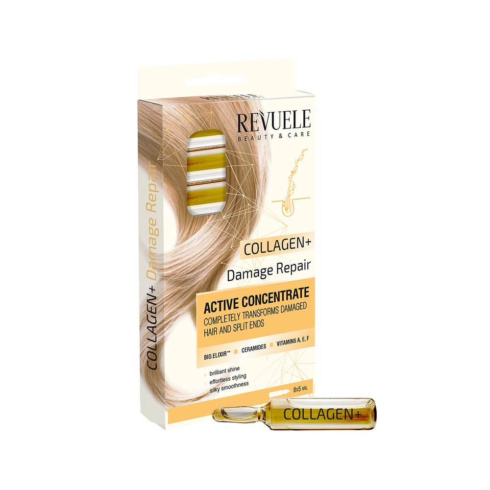 Revuele Active Hair Concentrate Ampoules Collagen + Dagame Repair 5 ml
