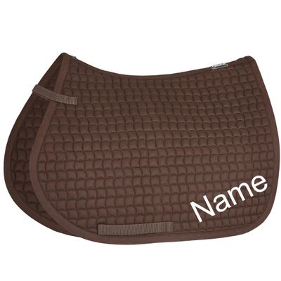 Eskadron Dark Brown Cotton VS Saddle Pad with Custom Embroidery