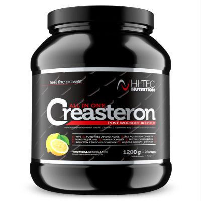 Creatine All-in-One Post-Workout – Creasteron – 1,200 g + 28 Capsules, Lemon – Hi Tec Nutrition