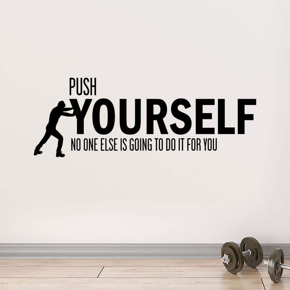Push Yourself Vinyl Wall Sticker for Kids’ Room or Living Room, Home Decor, 85 x 69 cm