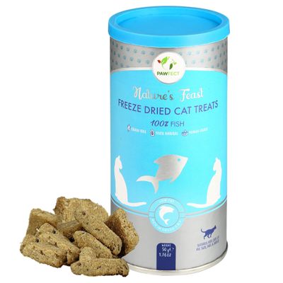 Pawfect Nature's Feast FD Treats for Cats, Fish