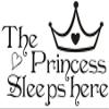 Hinleise The Princess Sleeps Here Wall Sticker, White view 1