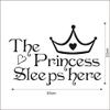 Hinleise The Princess Sleeps Here Wall Sticker, White view 2
