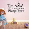 Hinleise The Princess Sleeps Here Wall Sticker, White view 4