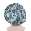 chaqlin Women's Reversible Satin Sleep Bonnet with Blue Floral Print view 3