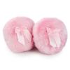 Fluffy Pink Powder Puffs with Ribbon, 9 cm, 2-Pack view 1