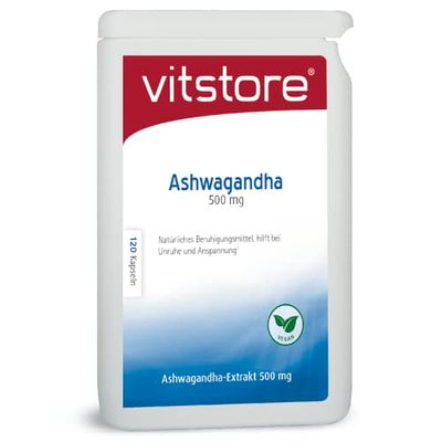 Ashwagandha 500 mg, 120 Capsules – Natural Calm Support