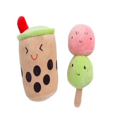 Pearhead Yappy Snacks Plush Squeaky Dog Toy Set